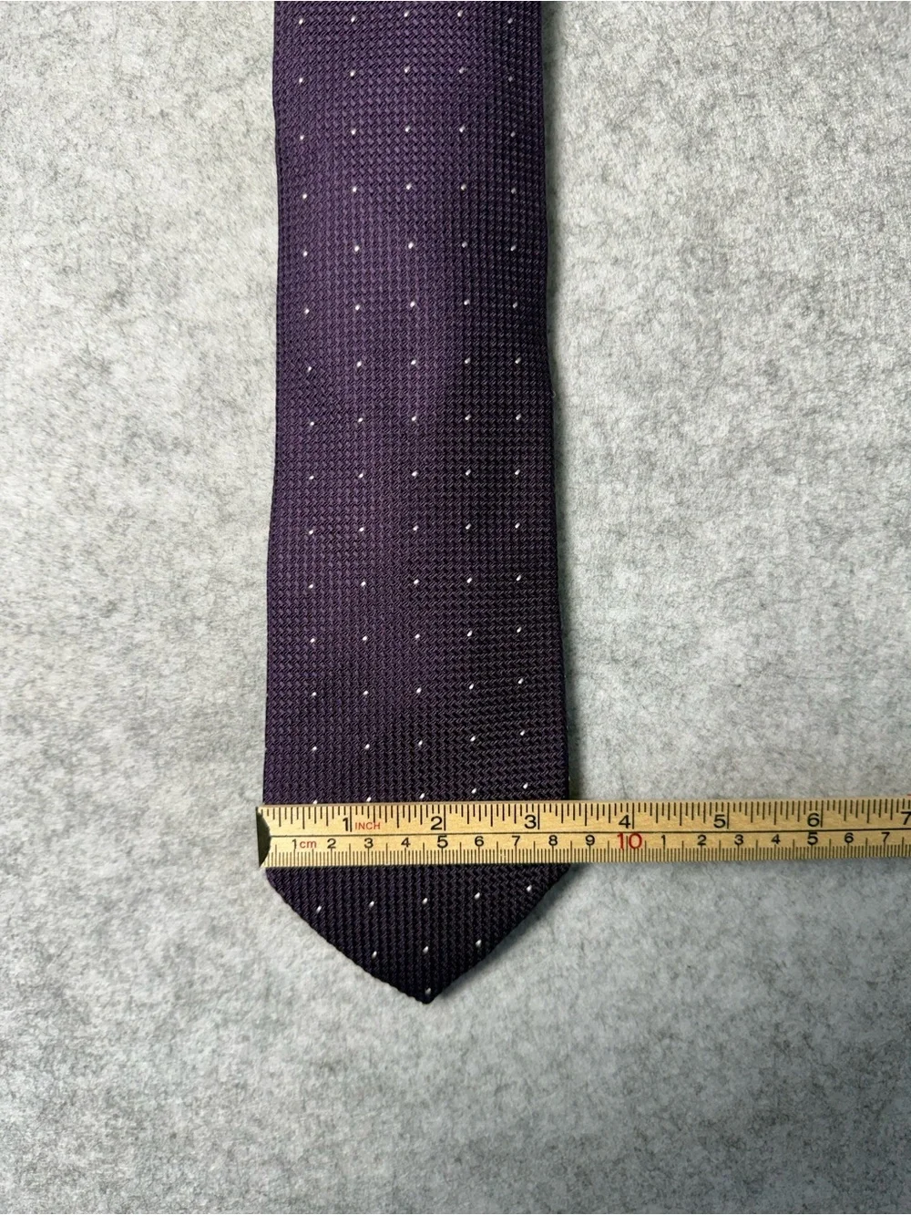 Charles Tyrwhitt Deep Purple 100% Silk Tie with Tiny Silver Dots